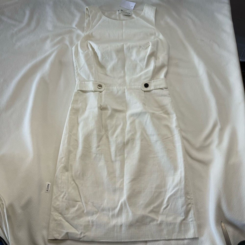 J. Crew White Sheath Halter Mini Dress